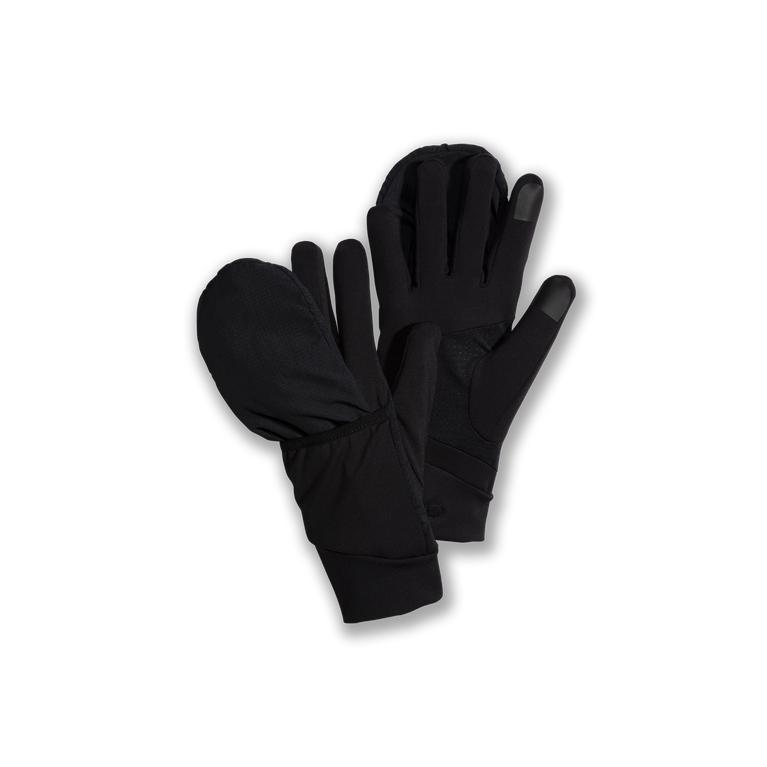 Brooks DRAFT HYBRID Running Gloves Womens Online - Black (UQH672354)